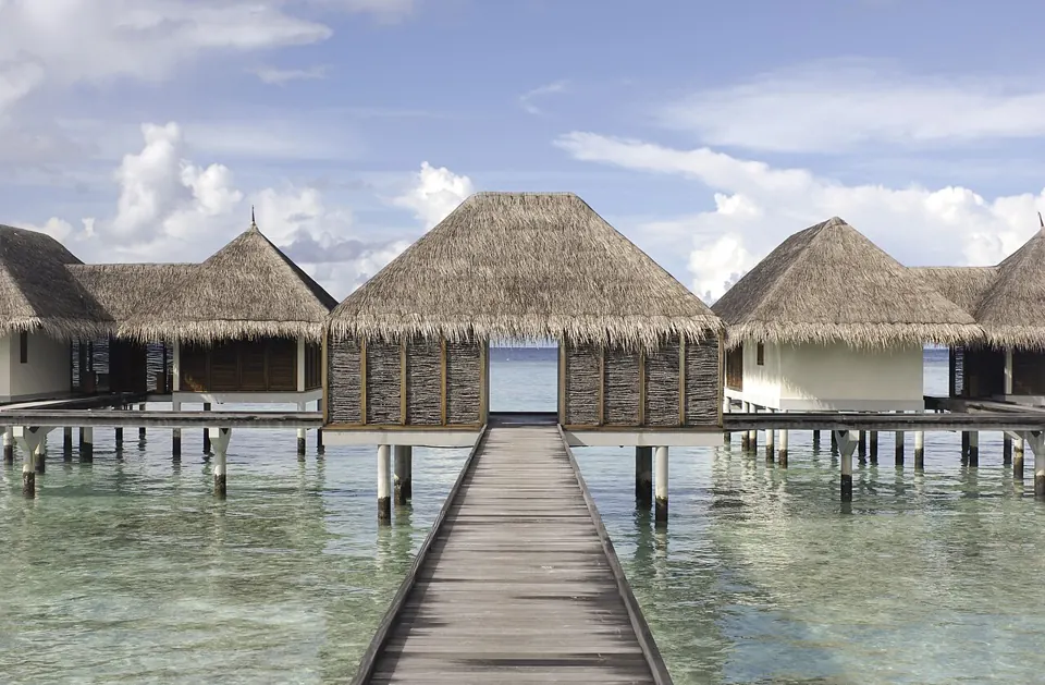 Overwater villas in the Maldives